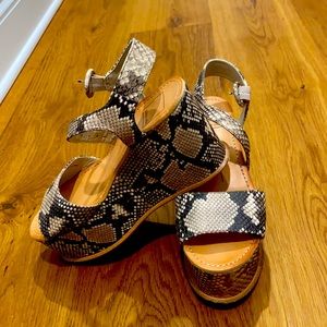 Dolce Vita platform snakeskin sandal